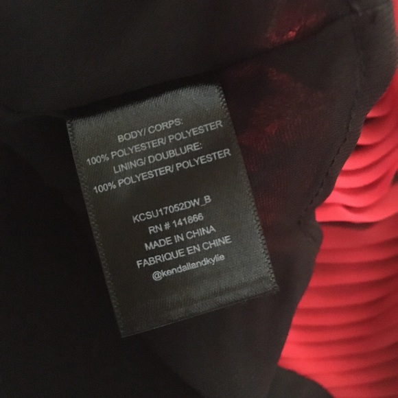 NWT Kendall & Kylie Crepe Pleated Minidress Red S - Picture 9 of 14